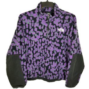 The North Face Women TKA Kataka Quarter Zip Fleece Jacket Size XL Purple